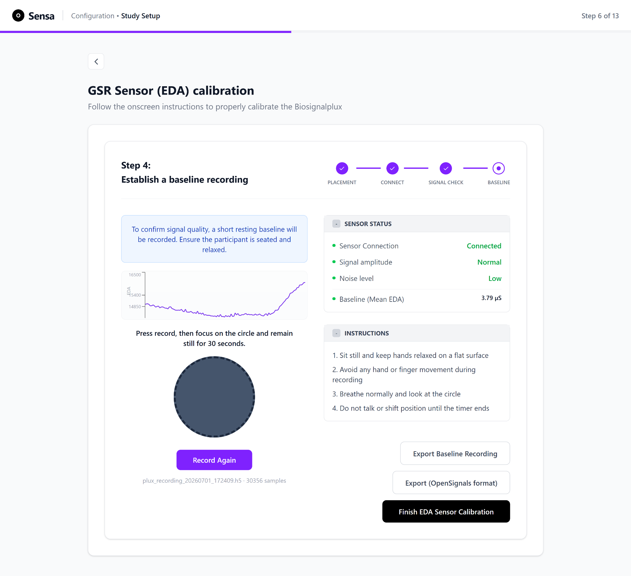 EDA baseline complete with mean value and success message